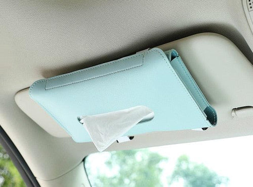 1 Pcs Car Tissue Box Towel Sets Car Sun Visor Tissue Box & Napkin Holder Car Accessories