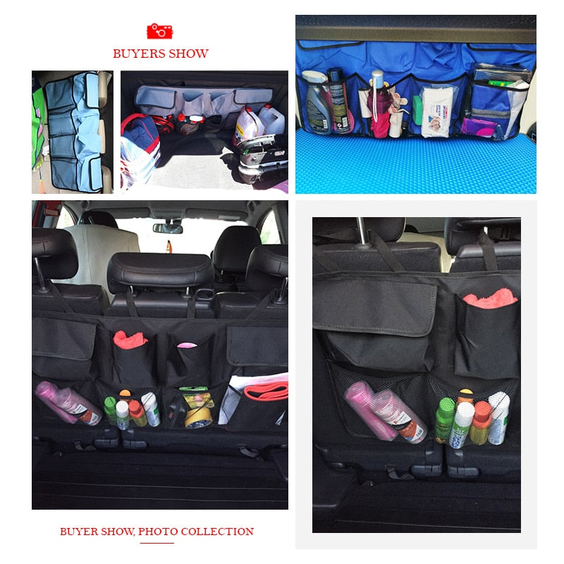 Car Rear Seat Back Storage Bag Multiple Pocket Trunk Organizer