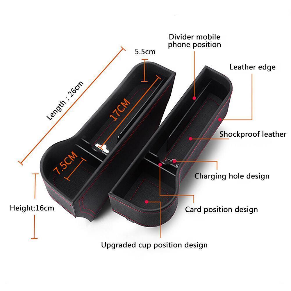 Multifunctional Car Seat Gap Storage Organizer PU Leather