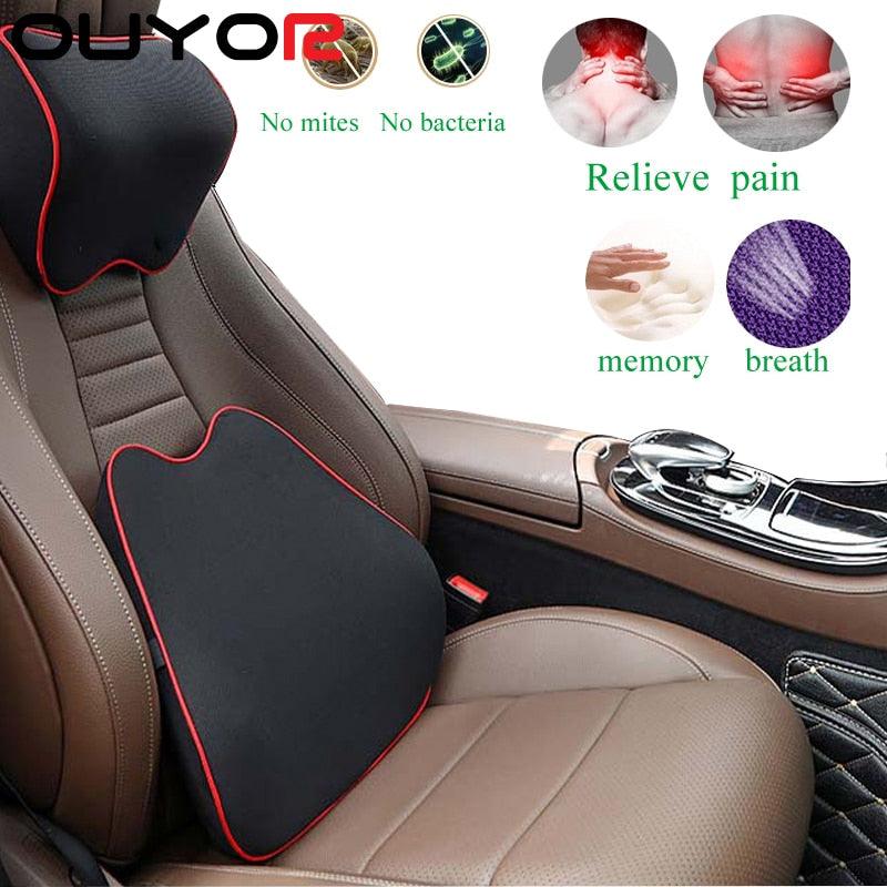 Memory Foam Neck and Back Pillow for Car Seat