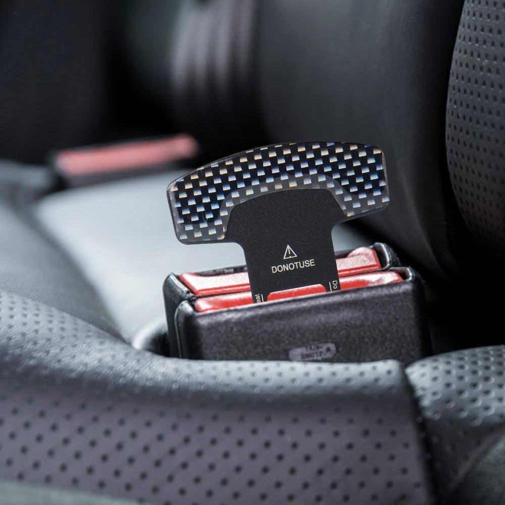 Universal Carbon Fiber Belt Buckle & Bottle Opener Car Accessory