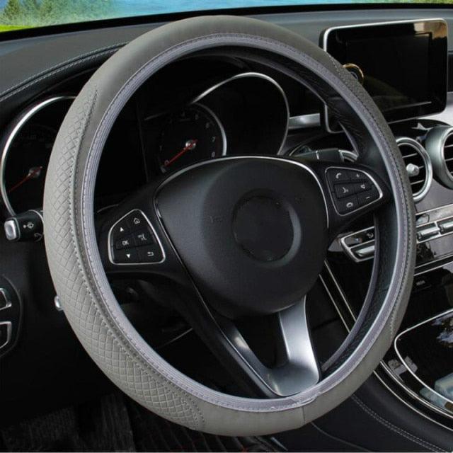 Universal Car Steering Wheel Cover - Microfiber Leather Viscose Breathable Anti-Slip Embossing Car-styling Accessory