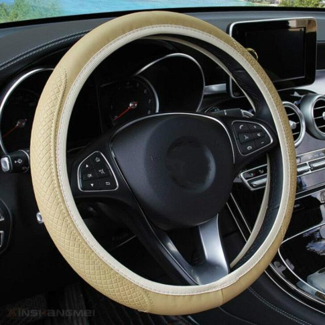 Universal Car Steering Wheel Cover - Microfiber Leather Viscose Breathable Anti-Slip Embossing Car-styling Accessory