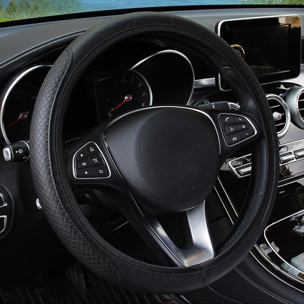 Universal Car Steering Wheel Cover - Microfiber Leather Viscose Breathable Anti-Slip Embossing Car-styling Accessory