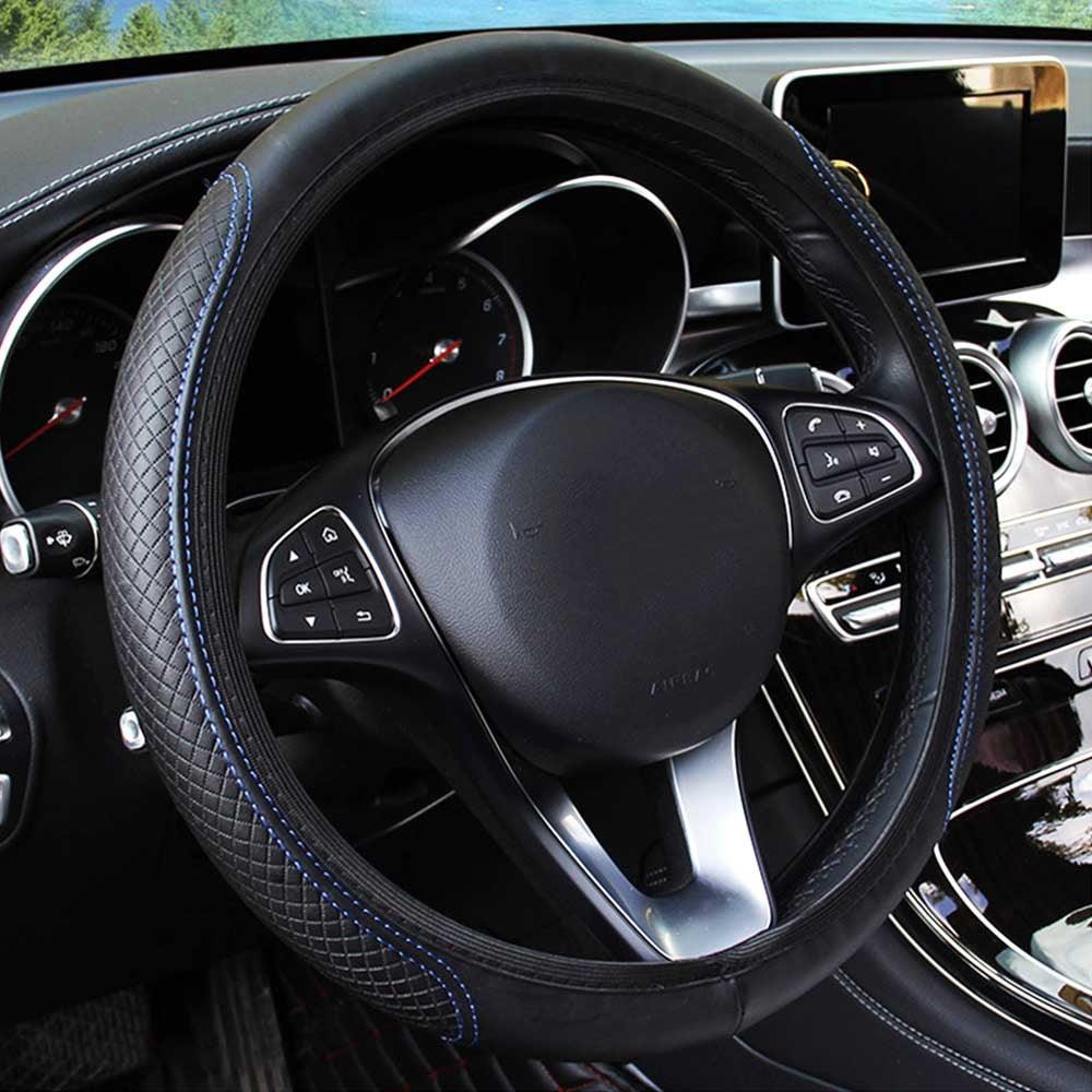 Universal Car Steering Wheel Cover - Microfiber Leather Viscose Breathable Anti-Slip Embossing Car-styling Accessory